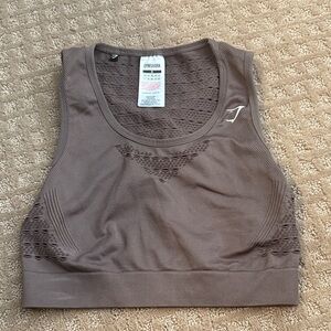 Gymshark Women's Purple Taupe Cropped Tank